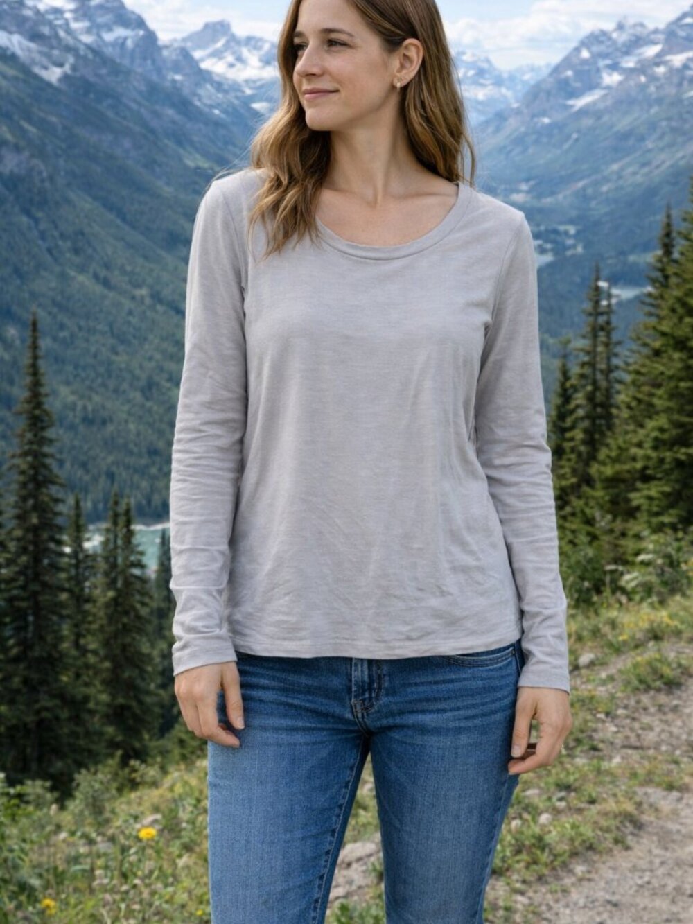 100% Merino Wool Base Layer T Shirt with Thumb Holes